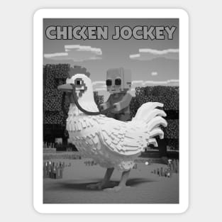 Chicken-Jockey - Funny Alien riding chicken #2 Sticker